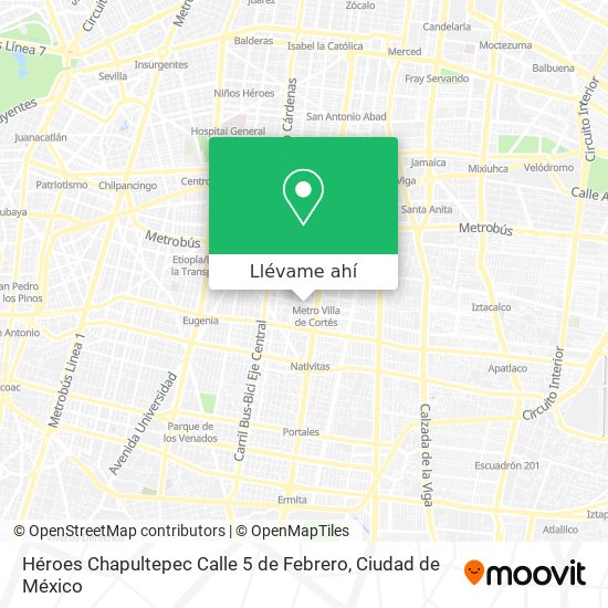 Cómo llegar a Héroes Chapultepec Calle 5 de Febrero en Miguel Hidalgo en  Autobús o Metro?