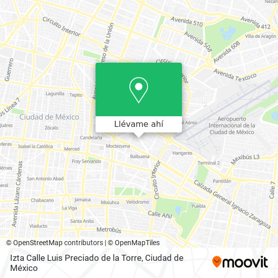 Mapa de Izta Calle Luis Preciado de la Torre