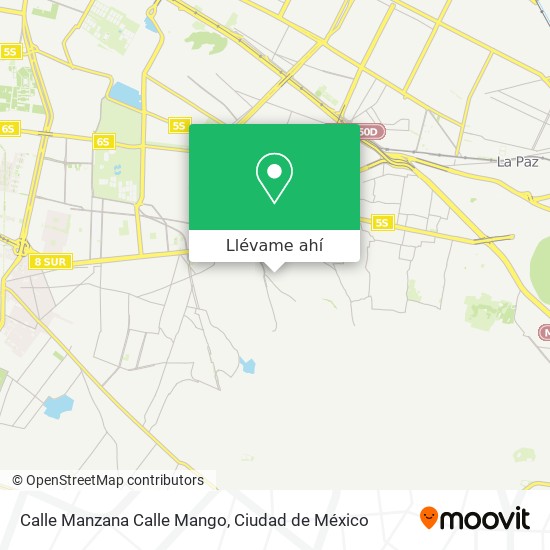 Mapa de Calle Manzana Calle Mango