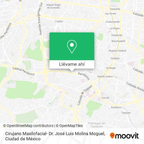 Mapa de Cirujano Maxilofacial- Dr. José Luis Molina Moguel