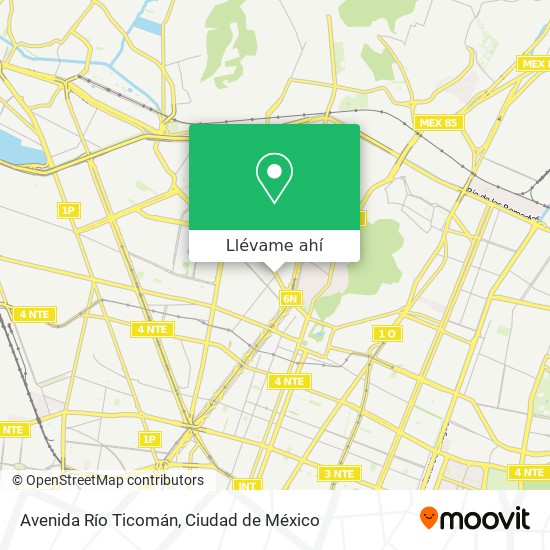 Mapa de Avenida Río Ticomán