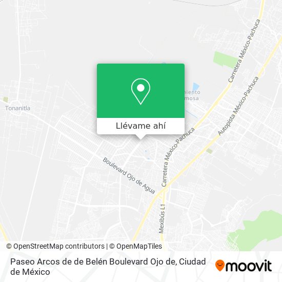 Mapa de Paseo Arcos de de Belén Boulevard Ojo de