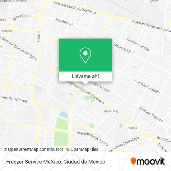 Mapa de Freezer Service MéXico