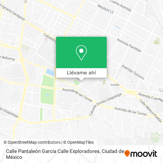 Mapa de Calle Pantaleón García Calle Exploradores