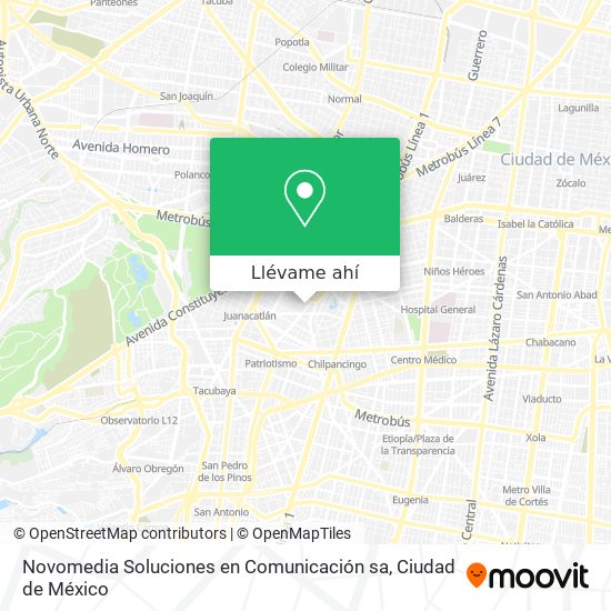Mapa de Novomedia Soluciones en Comunicación sa