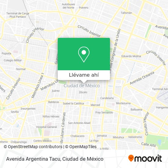 Mapa de Avenida Argentina Tacu