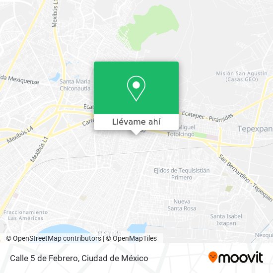 Mapa de Calle 5 de Febrero