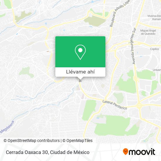 Mapa de Cerrada Oaxaca 30