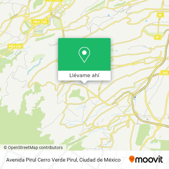 Mapa de Avenida Pirul Cerro Verde Pirul