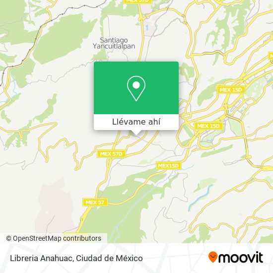 Mapa de Libreria Anahuac