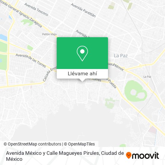 Mapa de Avenida México y Calle Magueyes Pirules