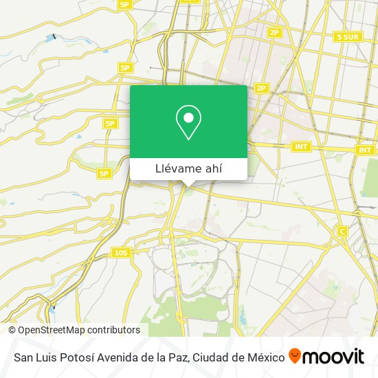 Mapa de San Luis Potosí Avenida de la Paz