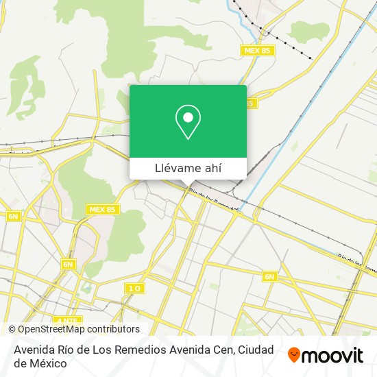 Mapa de Avenida Río de Los Remedios Avenida Cen