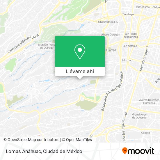 Mapa de Lomas Anáhuac