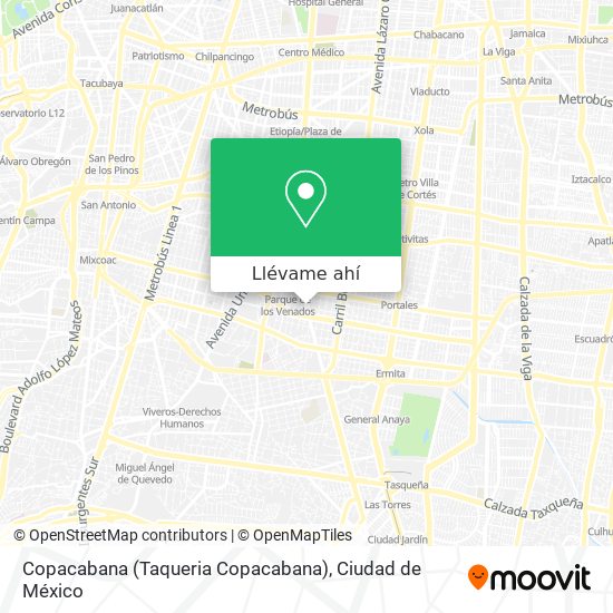 Mapa de Copacabana (Taqueria Copacabana)