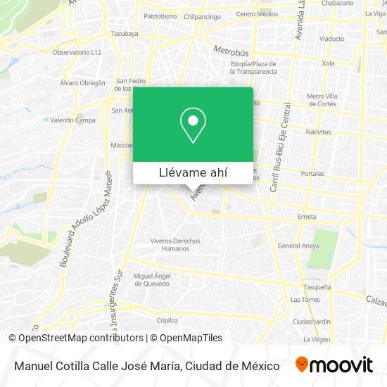 Mapa de Manuel Cotilla Calle José María