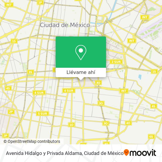 Mapa de Avenida Hidalgo y Privada Aldama