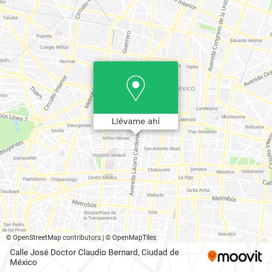 Mapa de Calle José Doctor Claudio Bernard