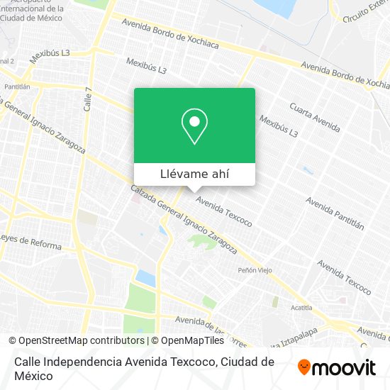 Mapa de Calle Independencia Avenida Texcoco
