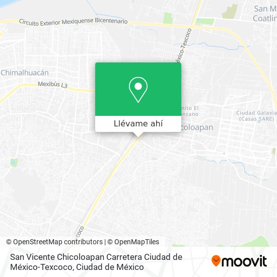 Cómo llegar a San Vicente Chicoloapan Carretera Ciudad de México-Texcoco en  Atenco en Autobús o Metro?