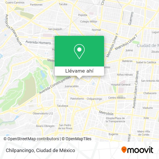 Cómo llegar a Chilpancingo en Miguel Hidalgo en Autobús o Metro?