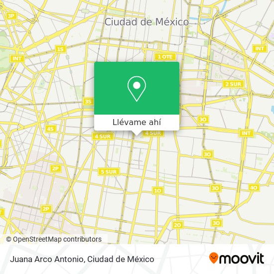 Mapa de Juana Arco Antonio