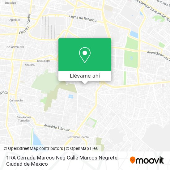 Mapa de 1RA Cerrada Marcos Neg Calle Marcos Negrete