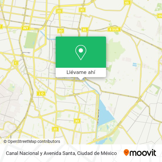Mapa de Canal Nacional y Avenida Santa