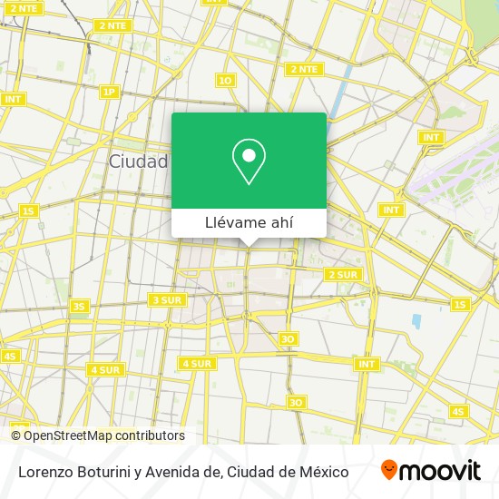 Mapa de Lorenzo Boturini y Avenida de