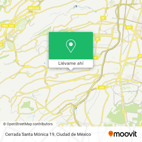 Mapa de Cerrada Santa Mónica 19