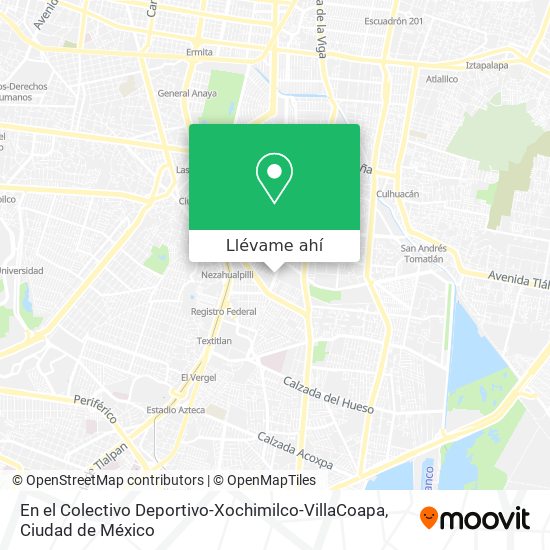 Mapa de En el Colectivo Deportivo-Xochimilco-VillaCoapa