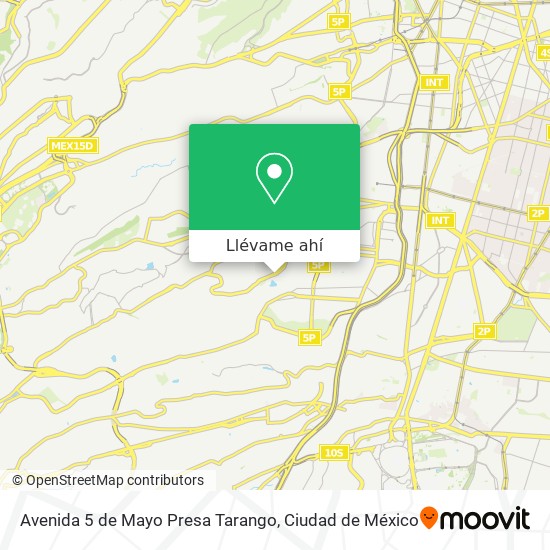 Mapa de Avenida 5 de Mayo Presa Tarango