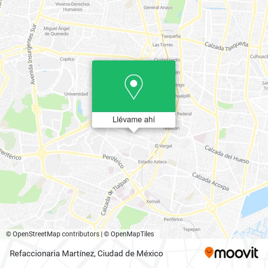 Mapa de Refaccionaria Martínez