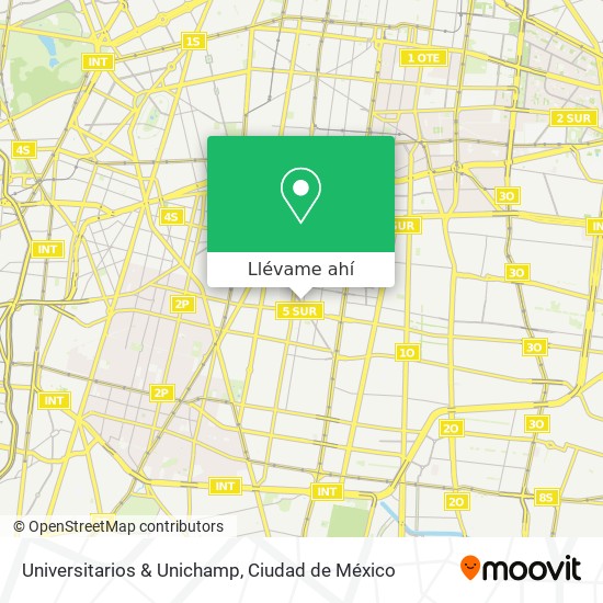 Mapa de Universitarios & Unichamp