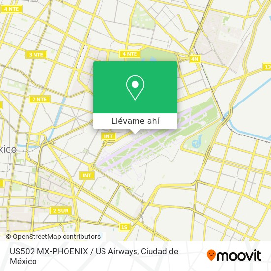 Mapa de US502 MX-PHOENIX / US Airways