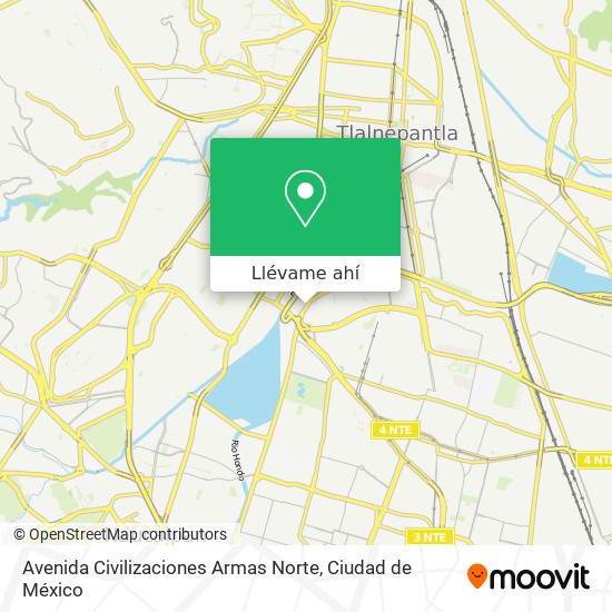 Mapa de Avenida Civilizaciones Armas Norte