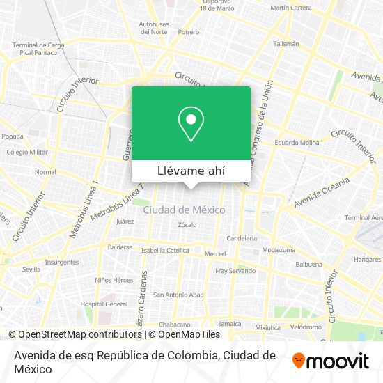 Mapa de Avenida de esq República de Colombia