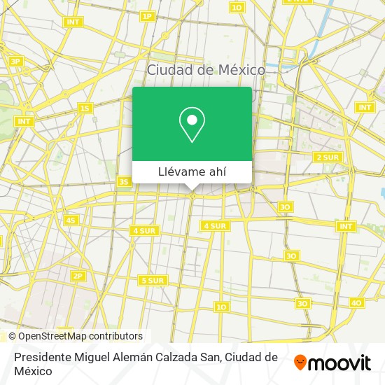 Mapa de Presidente Miguel Alemán Calzada San