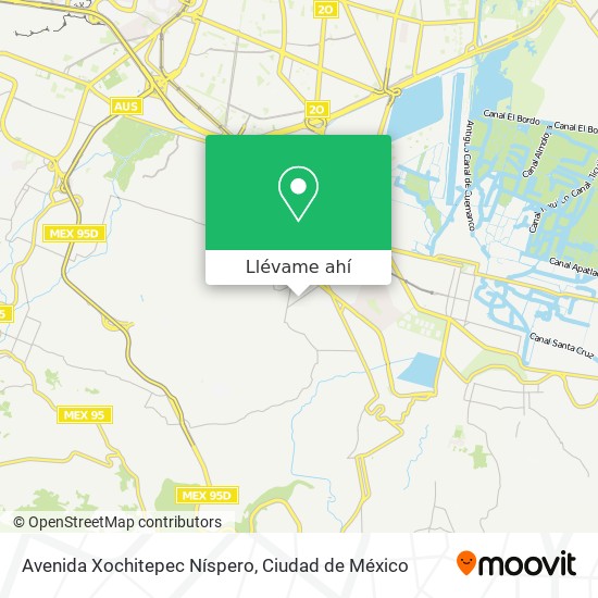 Mapa de Avenida Xochitepec Níspero
