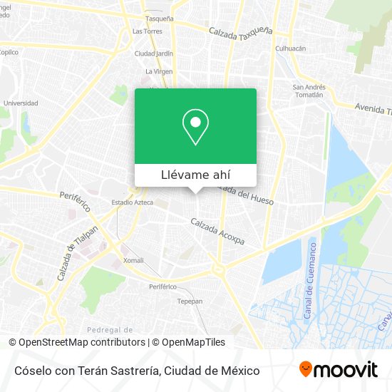 Mapa de Cóselo con Terán Sastrería