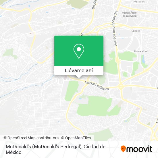 Mapa de McDonald's (McDonald's Pedregal)