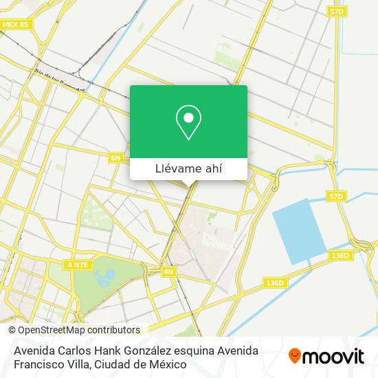 Mapa de Avenida Carlos Hank González esquina Avenida Francisco Villa