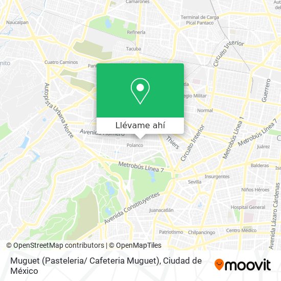 Mapa de Muguet (Pasteleria/ Cafeteria Muguet)