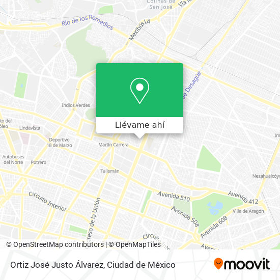 Mapa de Ortiz José Justo Álvarez