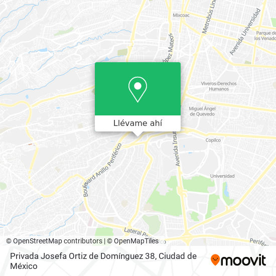 Mapa de Privada Josefa Ortiz de Domínguez 38