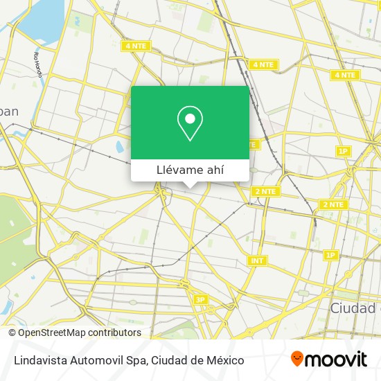 Mapa de Lindavista Automovil Spa
