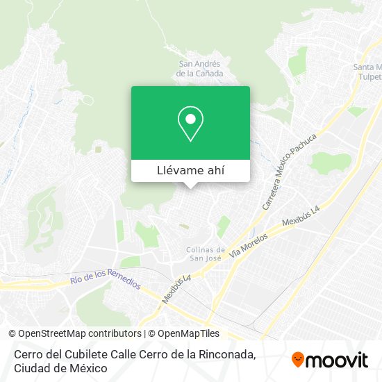 Mapa de Cerro del Cubilete Calle Cerro de la Rinconada