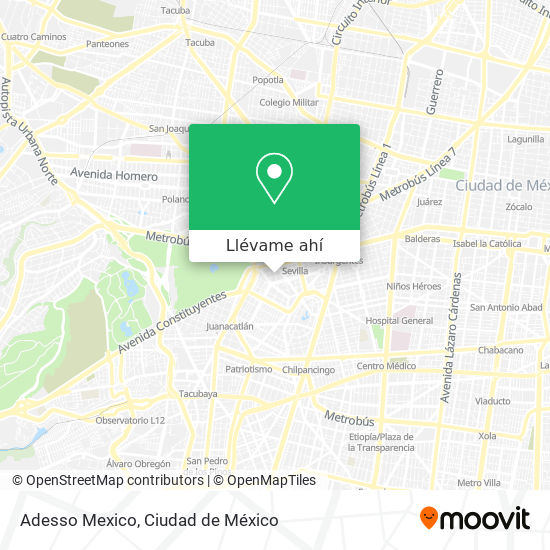 Mapa de Adesso Mexico