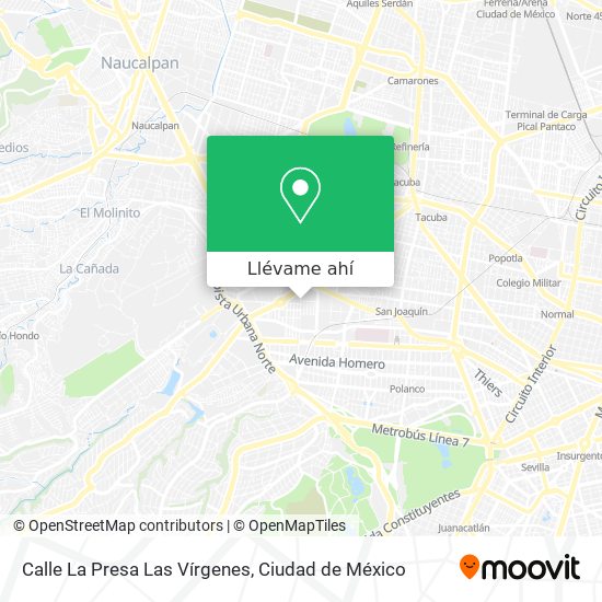 Mapa de Calle La Presa Las Vírgenes