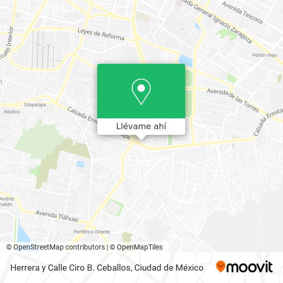 Mapa de Herrera y Calle Ciro B. Ceballos